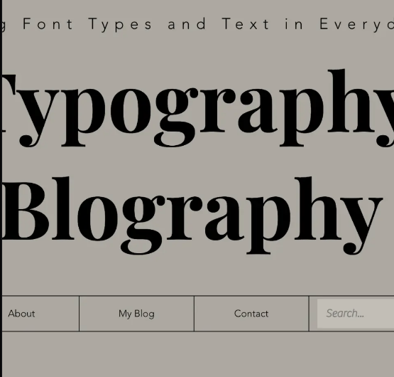 Editorial typography from a blog design project