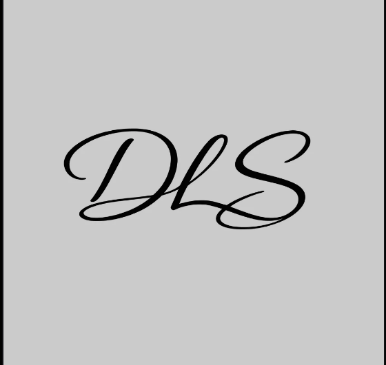 DLS script monogram on a pale background